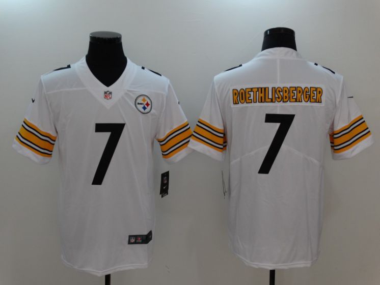 Men Pittsburgh Steelers 7 Roethlisberger White Nike Vapor Untouchable Limited NFL Jerseys